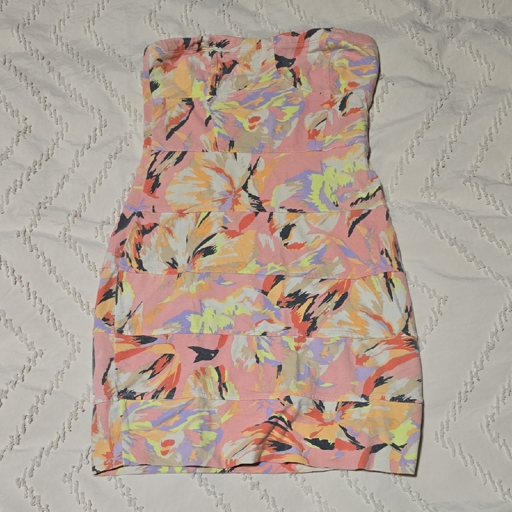 Floral Strapless Dress